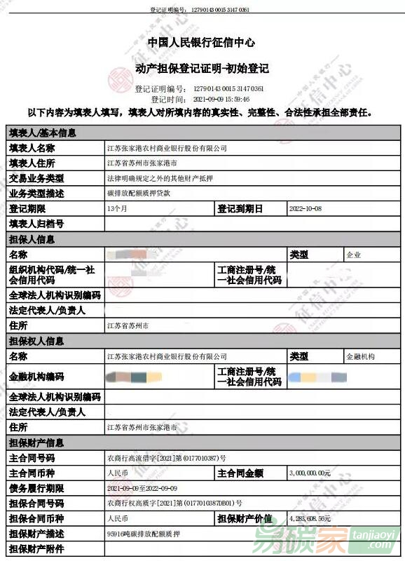 300萬元！張家港發(fā)放蘇州首單“碳權(quán)貸”